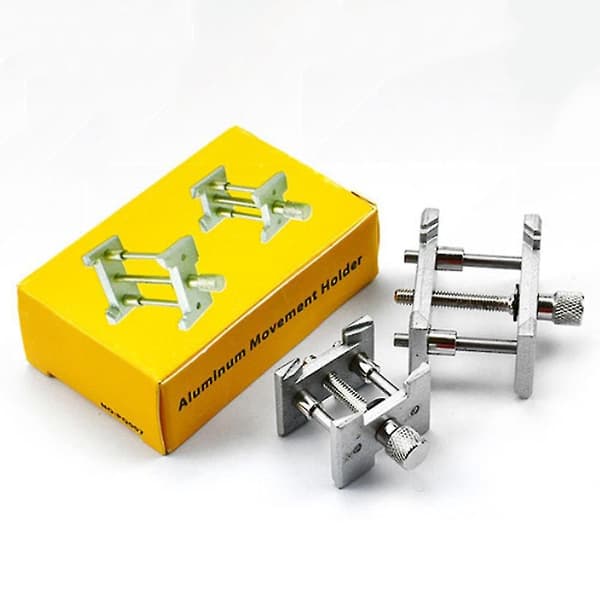 2 Sæt Metal Urværk Holder Fast Base Multi Funktion Til Urmager Ur Klemme Ure Repa