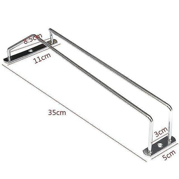 35 cm Vinglassstativ Stemware Holder Under Cabinet Krom