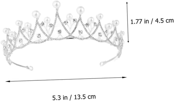Brudekrone Perle Rhinestone Hodeplagg Elegant Bryllupshårdekor