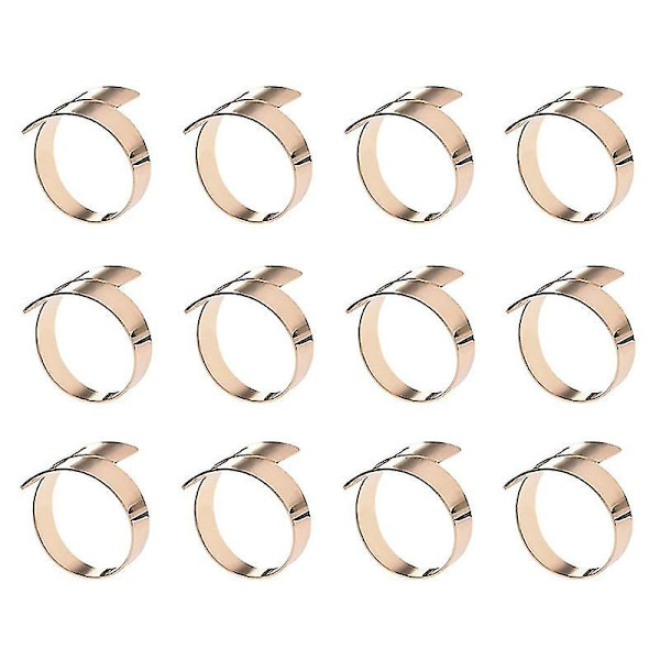 12 st Hotel Restaurang Metall Servett Ring Servettring Enkel Munnduk Ring Servett Spänne Guld