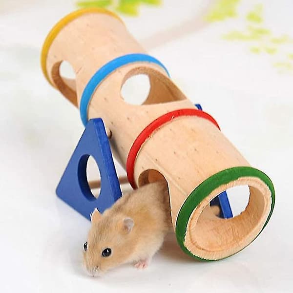 Hamstersågbräda Tunnelrör Trä Liten Djurleksak