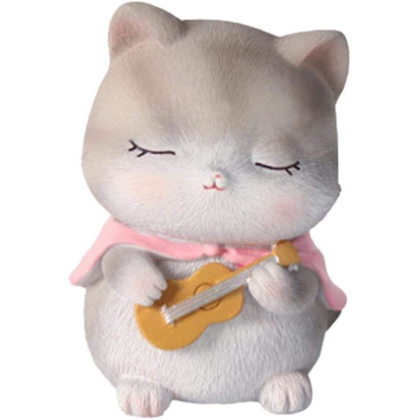 Kattfigurer Bildekorasjon Katt Bobble Head Håndverk Ornamenter Kaketilbehør Harpiks Katt