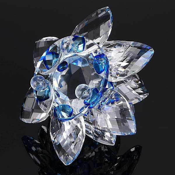 Krystal Lotusblomst, Dia 100mm(4\") - Til Hjemmedekor