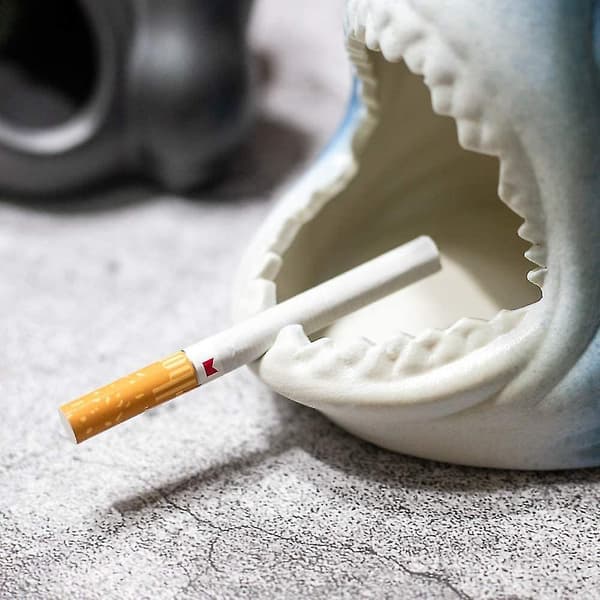 Cigarraska, Keramisk Askkopp För Cigaretter, Haj Vindtät Askkopp