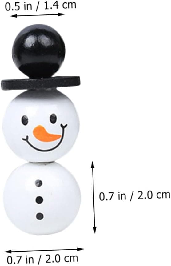Snømannpynt Juleperler DIY Snømannformede Glitterperler