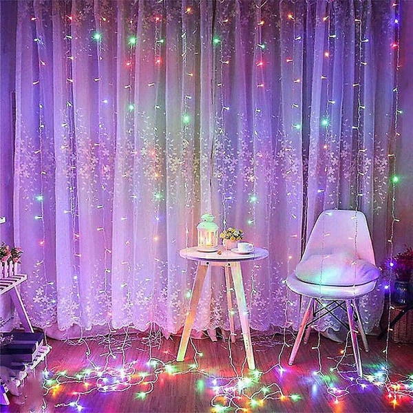 Julebryllup 3mx2m 240LEDs Hvid Multifarvet Lys