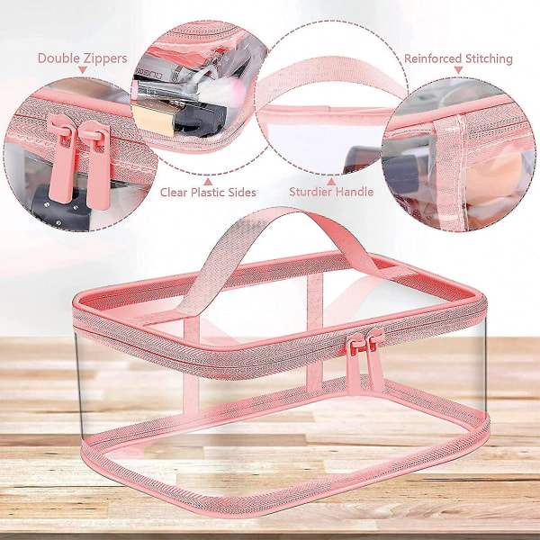 Gennemsigtige makeuptasker Vandtæt gennemsigtig taske Gennemsigtig rejsetoilettaske
