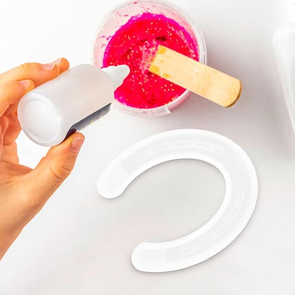 Hesteskoformet silikonform for DIY såpe- og stearinlysfremstilling, matkvalitets silikonvoksform
