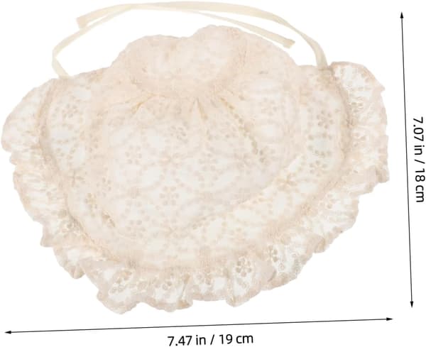 Nyfödd dopmössa Elegant mössa UV-skyddsmössa för flickor för nyfödda Vit