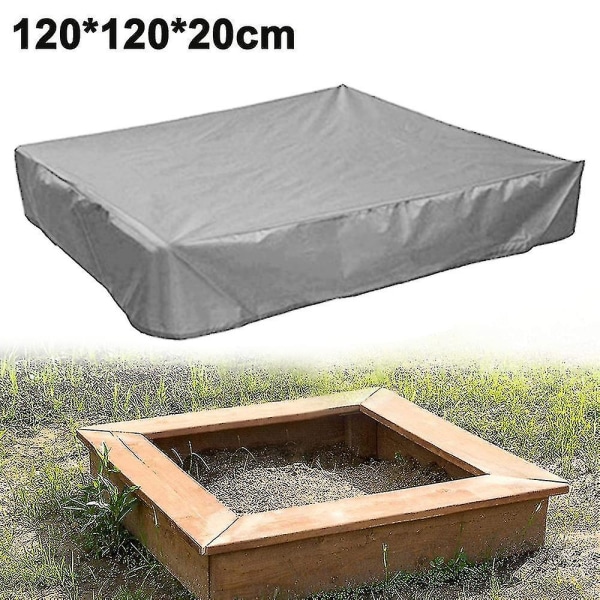 Sandlådsöverdrag, Kvadratisk Skyddande Överdrag För Sand Och Leksaker Från Damm Och Regn, Sandlådsbaldakin Med Dragkedja, Sandlådspoolöverdrag Grey