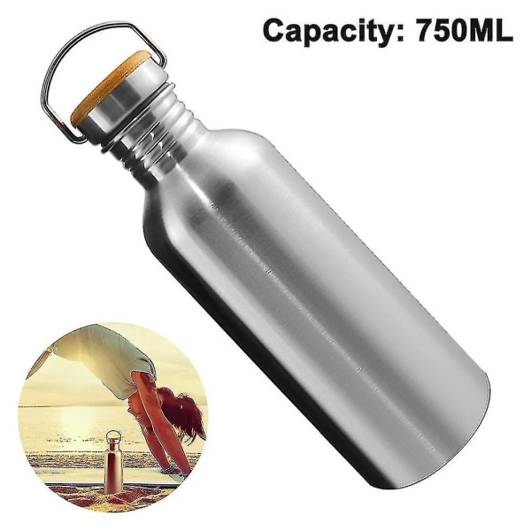 Drikkeflaske i rustfrit stål Holdbar vandflaske Genanvendelig Eco vandflaske