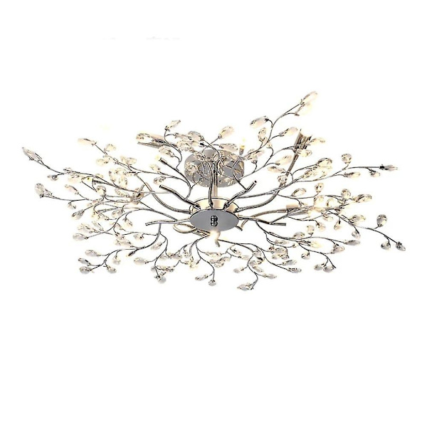 5-valaisimen 78 cm kattovalaisin LED-kristallivalaisin kromattua metallia