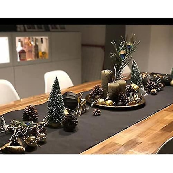 60 stk Miniature juletræ kunstige snefrosttræer
