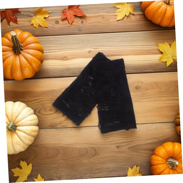 2 par Halloween revnede fingerløse handsker sorte punk goth armvarmere