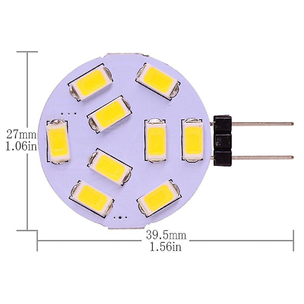 LED Rund Räckviddslampa Glödlampa G4 15 LED 5730 SMD 12-24V