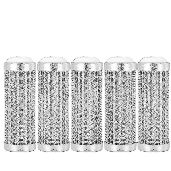 5 stk. Akvarium Filter Indløbsgitter Rustfrit Stål Kurv Rejer Beskyttelse Metal Filter