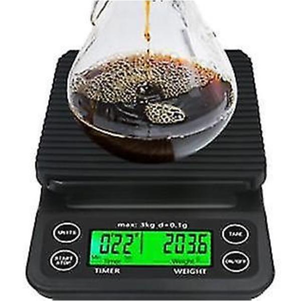 Digital Koffeeskala med Timer för Droppkaffe, Hög Precision