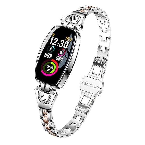 Smart Armband Hjärtfrekvens Blodtryck Färgskärm Bluetooth Sportklocka Black