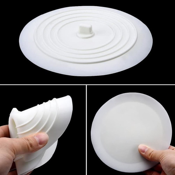Silikoninen pesualtaan tulppa altaan tyhjennystulppa keittiöihin kylpyhuoneisiin pesulat (valkoinen)