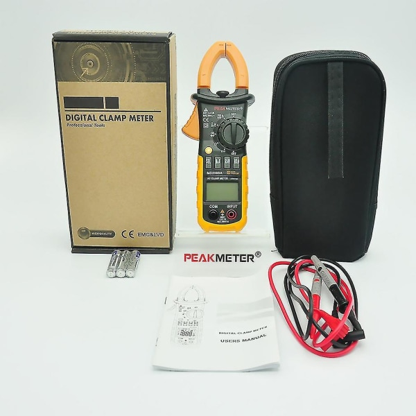 Digital Clamp Meter Dc Ac Volt Amp Ohm Tester Ms2008a Lcd