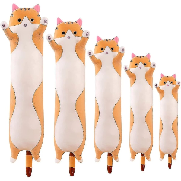Söpö pehmo kissanukke Kissa pehmolelu Pehmeä kissan täytetyt eläimet -lelu kissanpentu lapsille ja tyttöystävälle (harmaa, 35,4").
