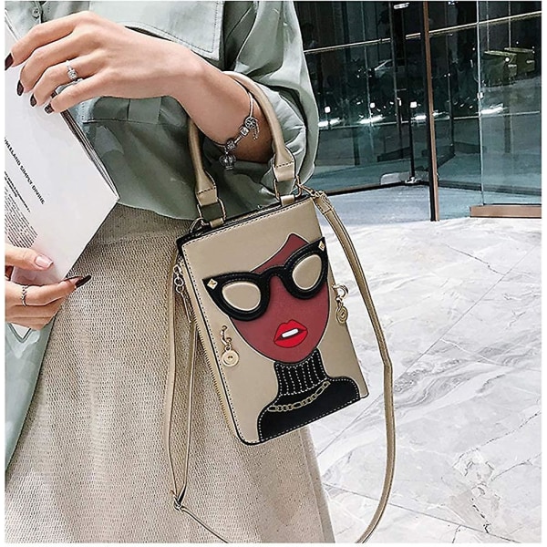 Nyhed Personlig Kvinders 3D Dame Designer Læder Top Håndtag Satchel Håndtasker Tote Pung