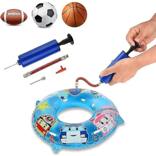 Ballpumpe Luftpumpe Sett Nåler Adapter Dyses Fotball