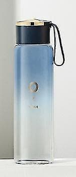 Lyxig Glasvattenflaska med Gradienter 400ml Blå