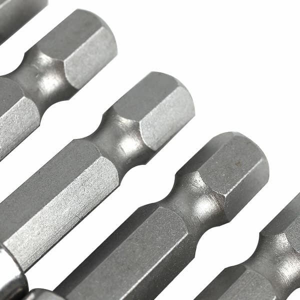 Bittholdermagnet 1/4\" bits 60mm Brakett Bittholder Forlengelse Bor. (sølv) (10 stk)