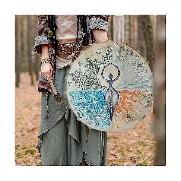 10 Tums Trumma - Handgjord Shamantrumma / Ljud Från Naturen, Ljudhealing-yuhao