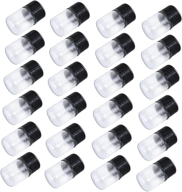 50 st 2 ml påfyllningsbara glasflaskor läckagesäkra provflaskor med lock för förvaring av kosmetisk lotion på resan