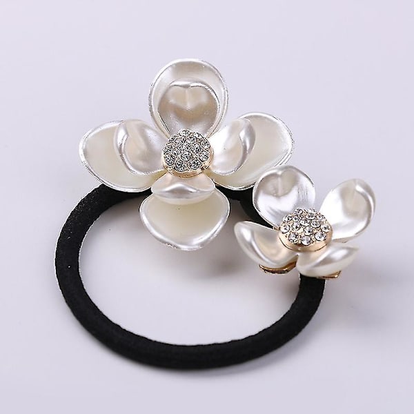 Kristallblommor Hårband Hårsnoddar (2 st, Beige)