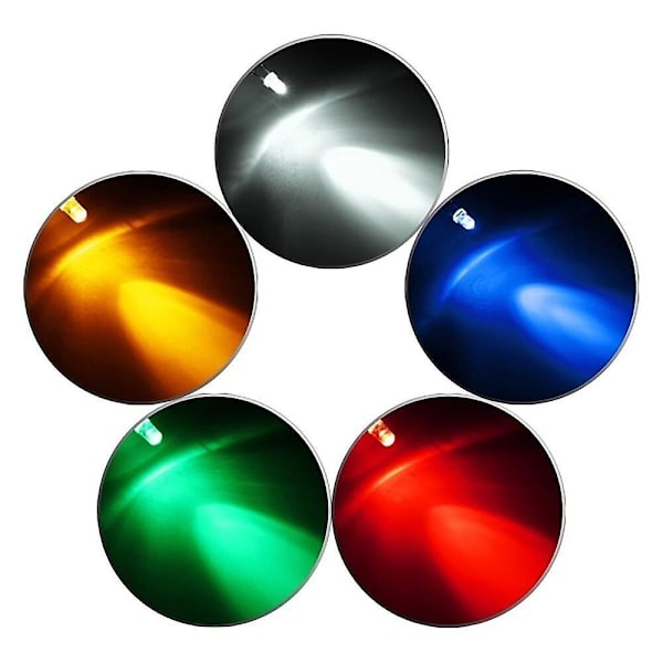 200 st 5mm LED-dioder 5 färger Elektronikkomponenter Runda