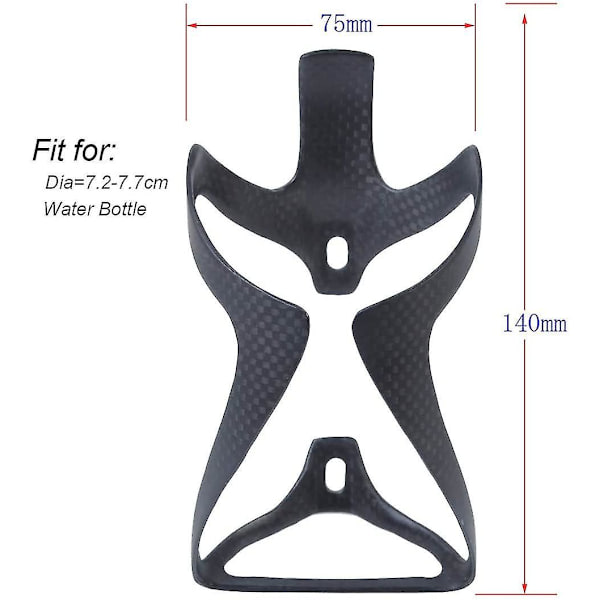 Ultralett flaskeholder i full karbonfiber for landeveissykler, 2-pakning