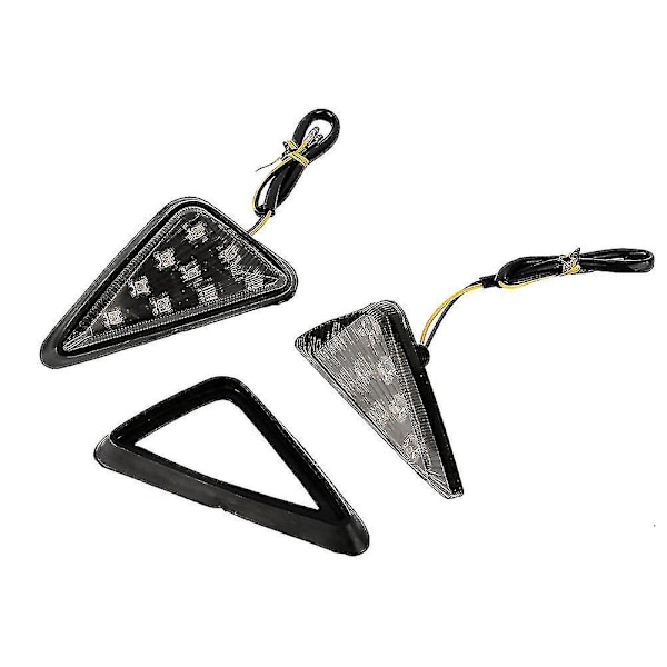 2 stk Blinklys, Amber Led Blinklys, 12v Trekant Strobe Markering Lys Universal Gul Lys
