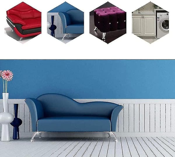 Tykke Sofa Ben i Rustfrit Stål, 4 Stykker Møbelben, Kromben