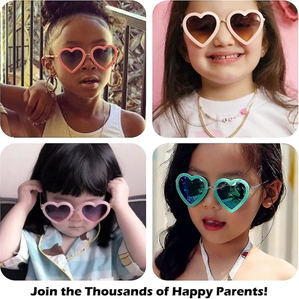 Mode søde børn hjerteformede solbriller til småbørn drenge og piger i alderen 3-10 år til udendørs strandfester