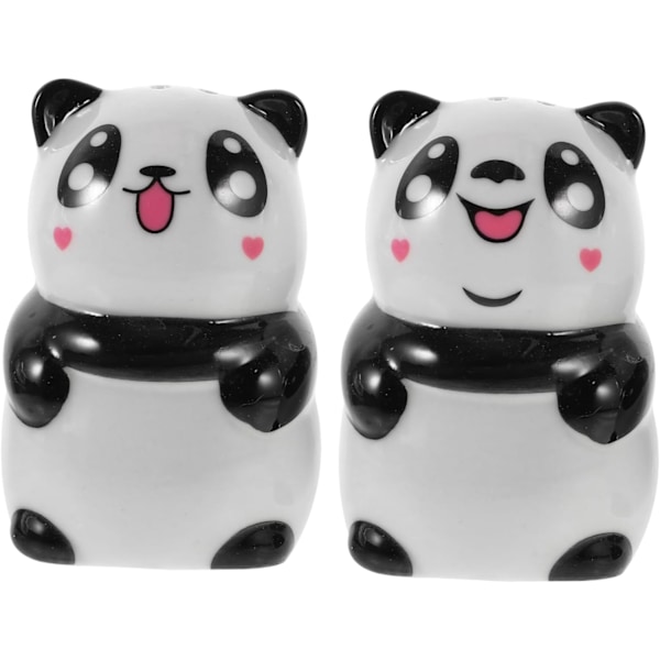 Söpö Sarjakuva Panda Suola- ja Pippurisirotinsetti Pieni ja Kannettava Maustepurkki
