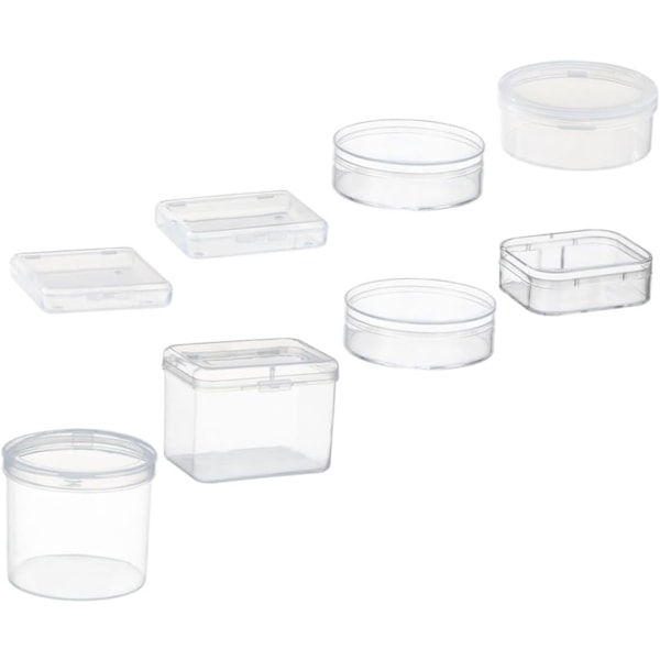 8 stk. Puff Box Makeup Svamp Foundation Makeup Puff Etui Ansigtsvampe Beholder Makeup Puffs Rejsetilbehør