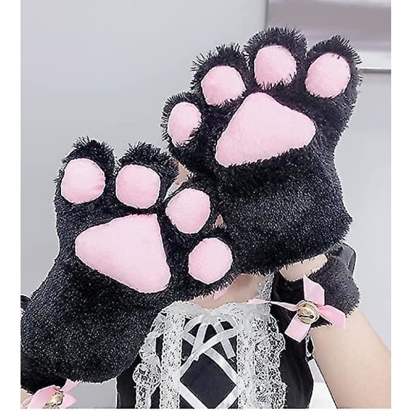 Cosplay Eläin Kissa Susi Karhu Koira Kettu Tassut Kynnet Rukkaset Käsineet (vaaleanpunainen musta) (1 pari)