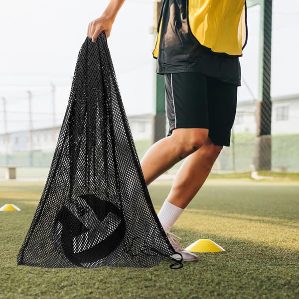 Sort net snørepose 75X43Cm Basketball Fodbold Bæretaske