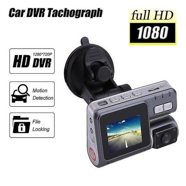HD 1280x720p Auto DVR-kamera Ajopiirturi Night Vision Loop