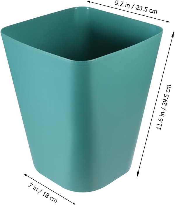 Rektangulær søppelbøtte i plast for kjøkken og kontor med solid struktur og brukervennlig design