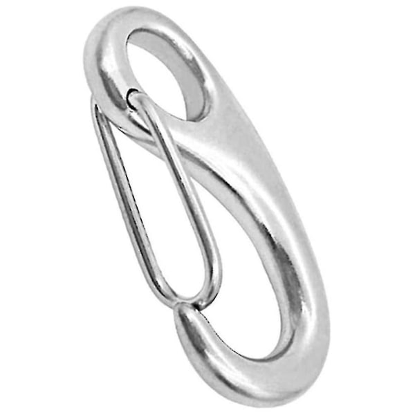 10 st äggformade fjäderkarbinhakar Marin rostfritt stål Multifunktionell vandring Camping Bälte Karabiner
