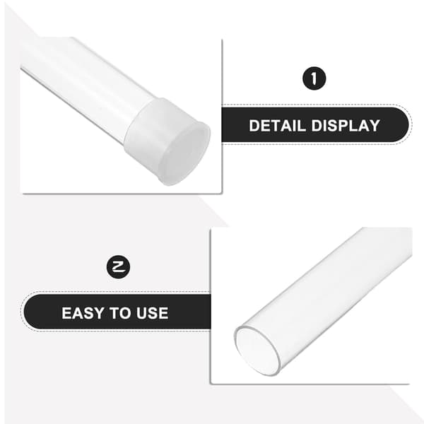 10 st stora termometerskyddsrör 15x150 mm platt hårdplastförvaringsfodral