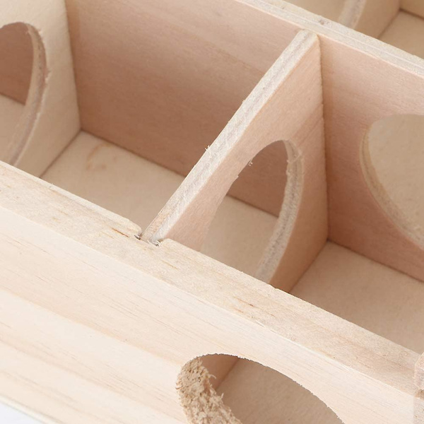 Hamster Maze Legetøj, Naturligt Træ Musehus Med Plexiglas Interaktivt Smart Kæledyrslegetøj