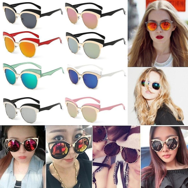 Klassiske Cat Eye Outdoor Fashion Retro solbriller til kvinder