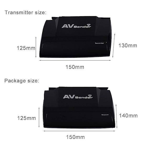 HDMI Trådløs AV Sender TV Lyd Video Transmitter Receiver