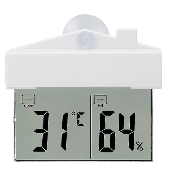 Avtagbar Fäste, Min/Max Temperatur, Automatisk Återställning, Digital Fönstertermometer