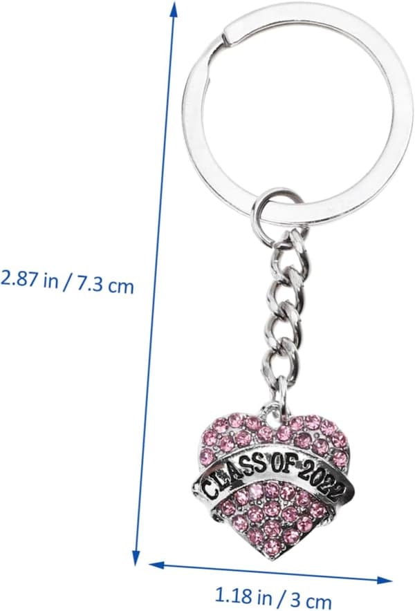 Graduation Heart Charm Nøglering Klasse af Legering Nøglering Sød Mindegave til Dimittender Tak til Studerende